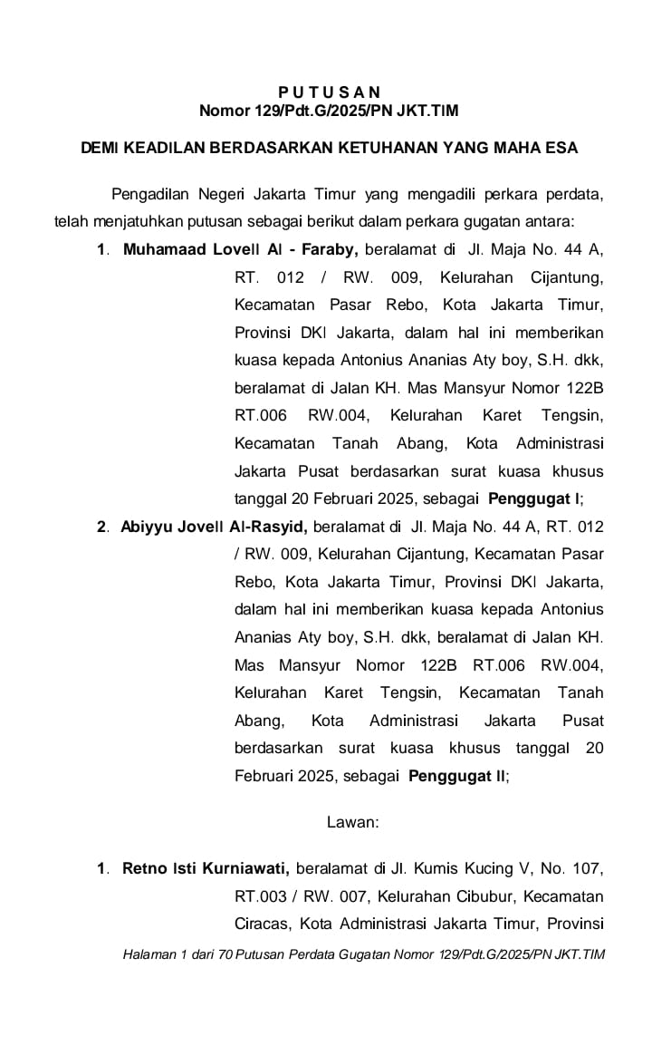 Ahli Waris Gugat Penguasaan Tanah di Jakarta Timur, Mengaku Diusir dari Rumah Warisan Sendiri