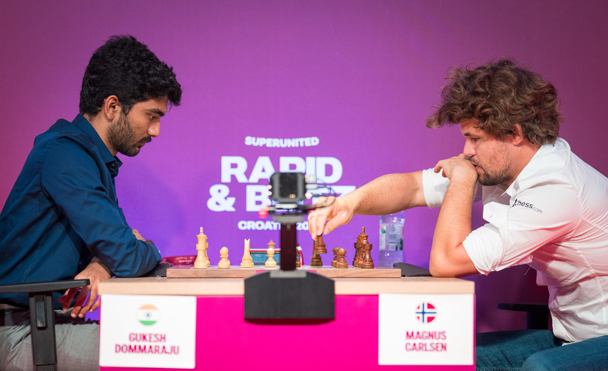 Gukesh Kalahkan Magnus Carlsen di Zagreb, Catat Kemenangan Bersejarah